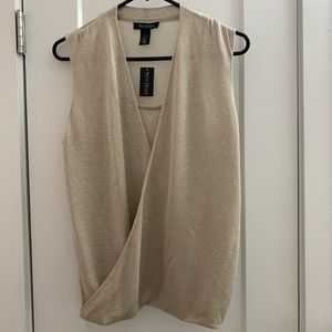 WHBM Shimmer Top, Soft Gold, M